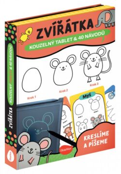 Učte se psát a kreslit roztomilá zvířátka krok za krokem. Jednoduché instrukce na přiložených kartičkách poradí vašim nejmenším jak na to. A cvičit mohou na tabletu