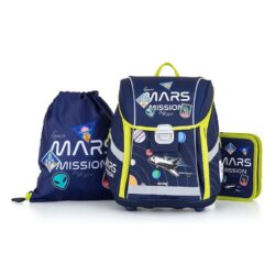 Školní aktovka v setu pro prvňáčky Oxybag PREMIUM LIGHT Space Mars Mission - 3 díly.