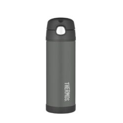 Thermos FUNtainer dětská termoska s brčkem - černá 470 ml