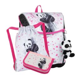 Výhodný školní set pro prvňáčky Bagmaster PRIM 23 B panda - aktovka