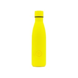 Unikátní nerezová třívrstvá termoláhev Cool Bottles Neon Yellow.