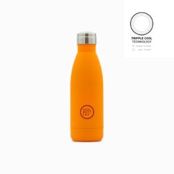 Unikátní nerezová třívrstvá termoláhev Cool Bottles Vivid Orange se sametově hebkým povrchem.