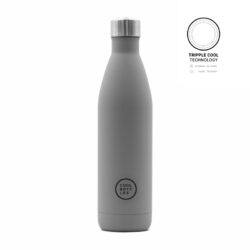 Unikátní nerezová třívrstvá termoláhev Cool Bottles Pastel Grey.