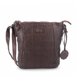 Kožená crossbody kabelka ve vintage stylu