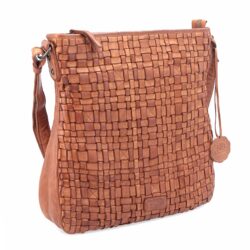 Kožená crossbody kabelka ve vintage stylu