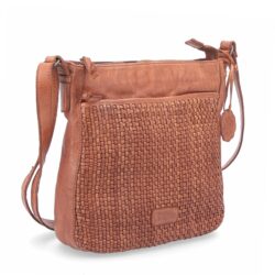 Kožená crossbody kabelka ve vintage stylu